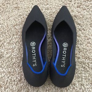 Rothy’s The Point Flats Black Size 7.5
